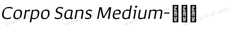 Corpo Sans Medium字体转换